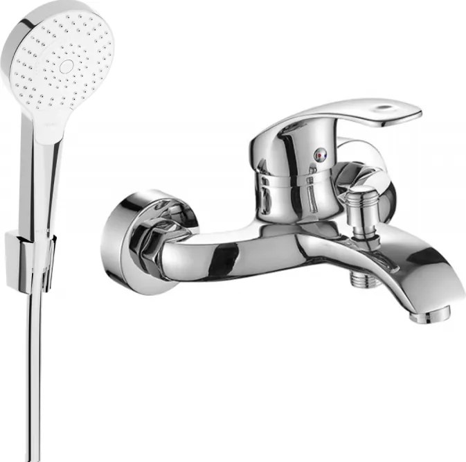 Mexen Fabia R05 misturadora de banheira com conjunto de chuveiro, cromado - 74653R05-00