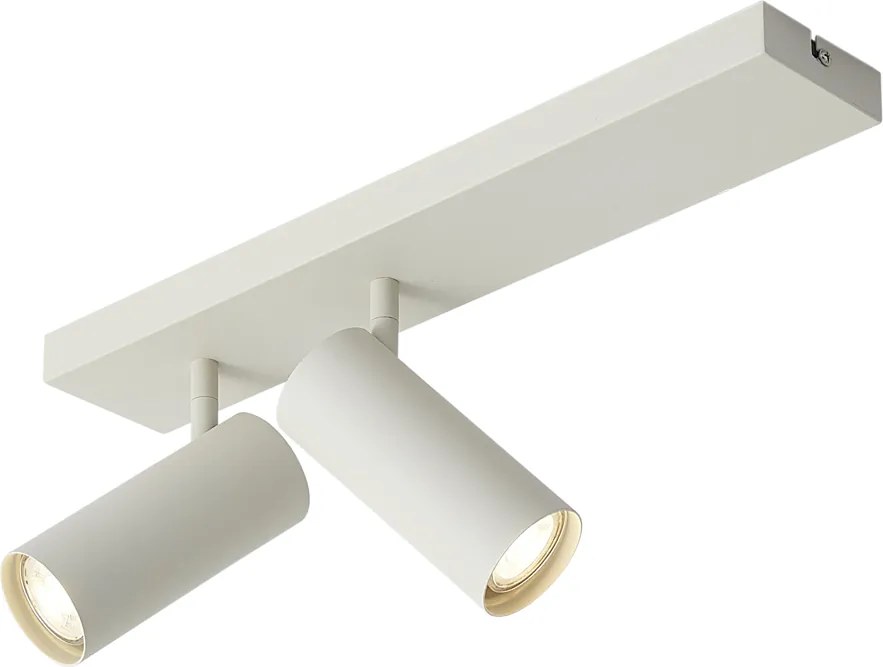 Foco de teto moderno bege 2 luzes ajustável - Renna