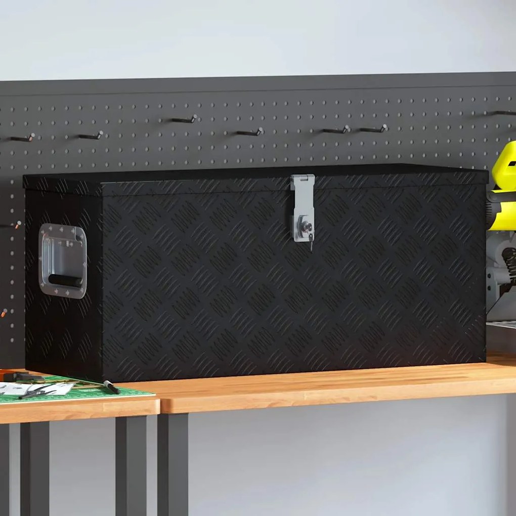 vidaXL Caixa de alumínio 70x24x42 cm trapezoidal prateado
