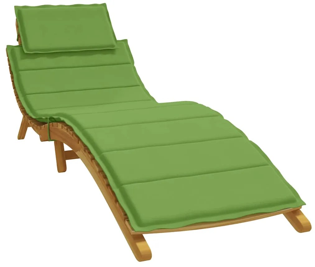 vidaXL Almofadão para espreguiçadeira 186x58x4cm mesclado tecido verde