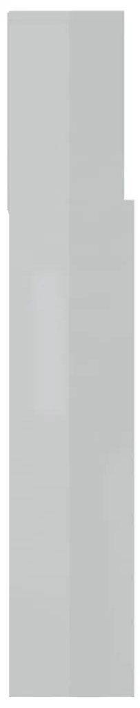 Armário de cabeceira 120x19x103,5 cm branco brilhante