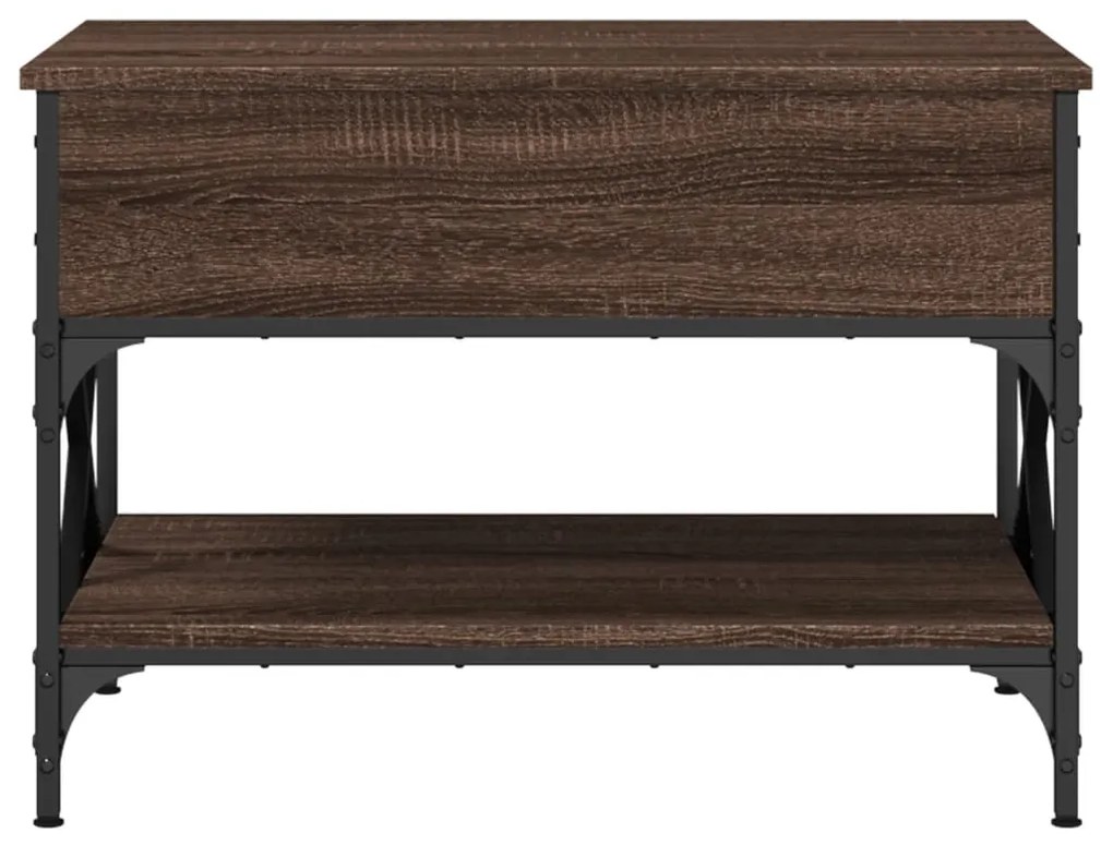 Mesa centro 70x50x50 cm deriv. madeira/metal carvalho castanho