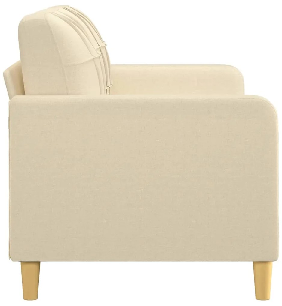 Sofá de 2 lugares tecido 140 cm cor creme