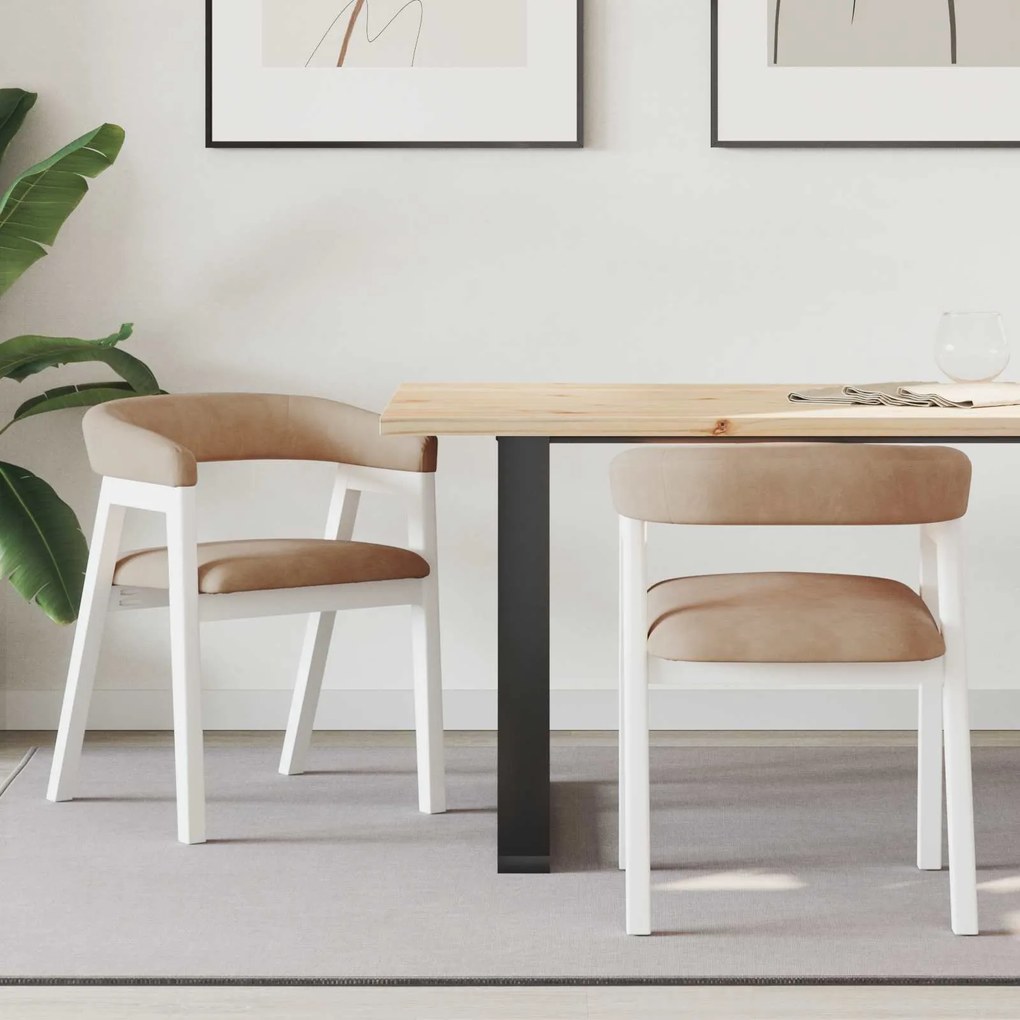 vidaXL Cadeiras de Jantar 2 pcs Branco 54 x 57 x 73 cm