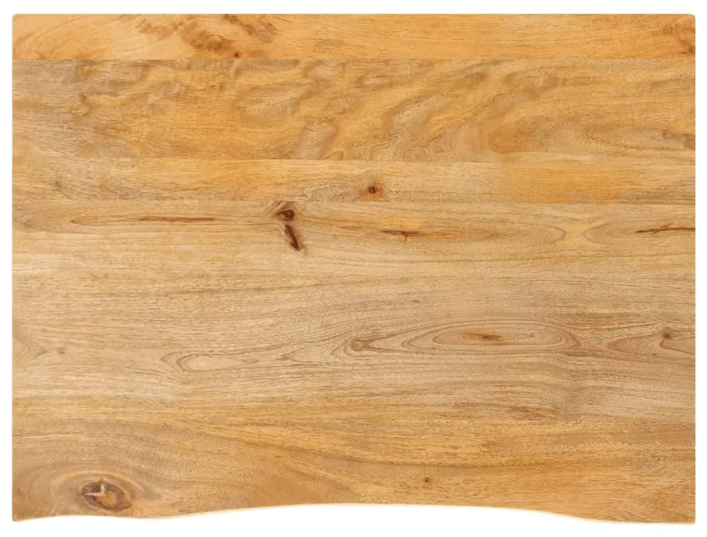 vidaXL Tampo de mesa c/ borda viva 90x60x3,8 cm mangueira maciça