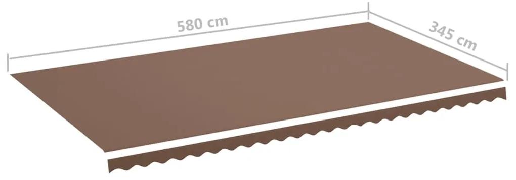 Tecido de substituição para toldo 6x3,5 m castanho