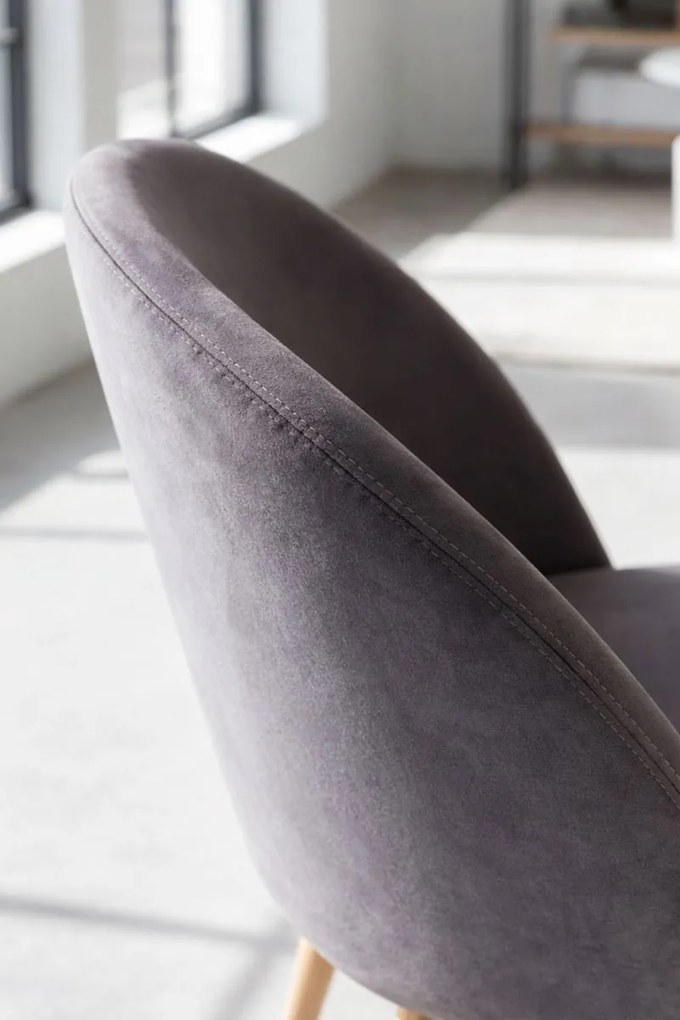 Pack 4 Cadeiras Vint Veludo - Cinza escuro