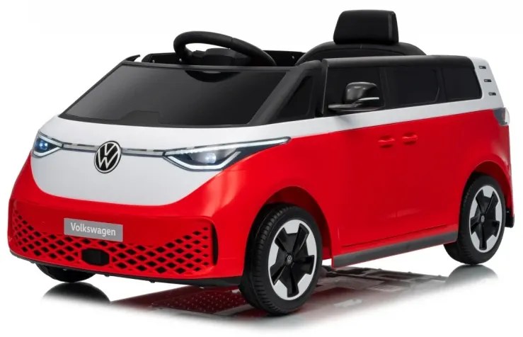 Carro elétrico para Crianças 12V Volkswagen ID BUZZ, Rodas Espuma EVA, assento couro ecológico Vermelha
