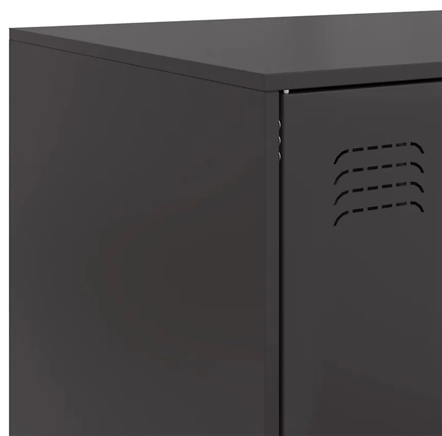 Aparador alto 67x39x95 cm aço preto