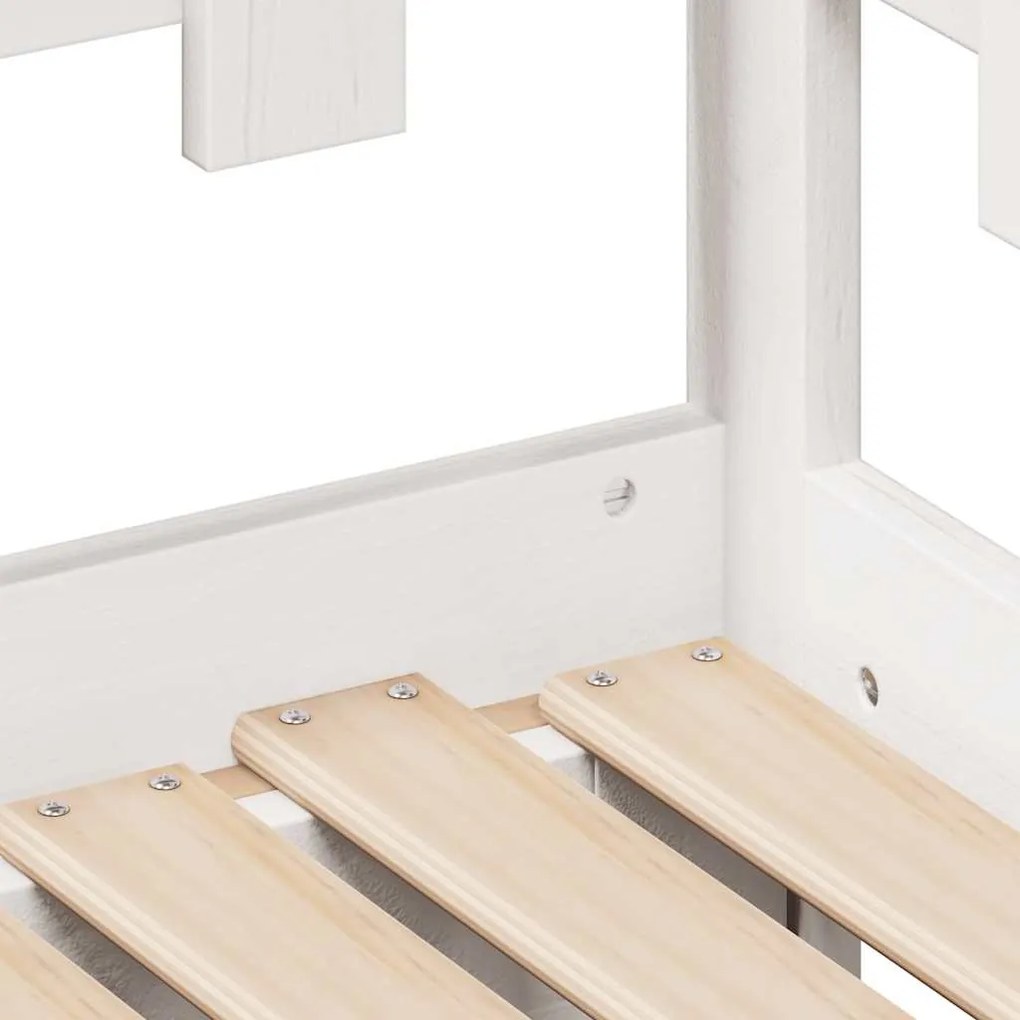 Sofá-cama com gavetão e gavetas sem colchão 90x190 cm branco