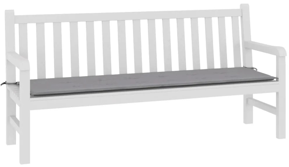 Almofadão p/ banco jardim 180x50x3 cm tecido oxford cinza