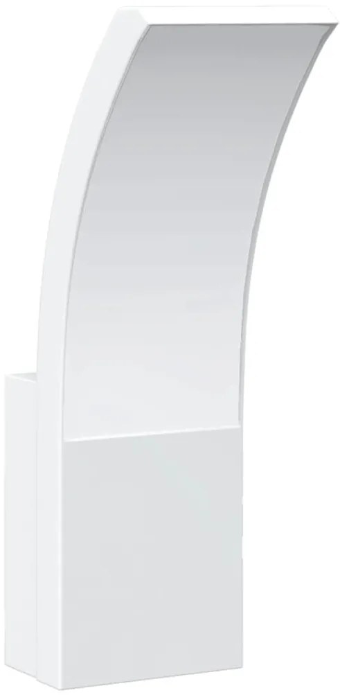Candeeiro de parede LED para exterior alumínio fundido branco