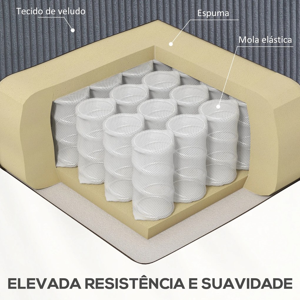 Poltrona Relax Reclinável com Controlo Remoto Apoio para os Pés Poltrona Elevatória 96x96x108 cm Cinza Escuro