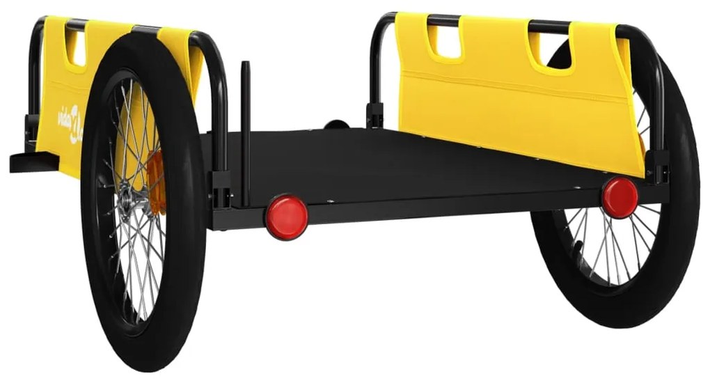 Reboque bicicleta tecido oxford/ferro amarelo/preto