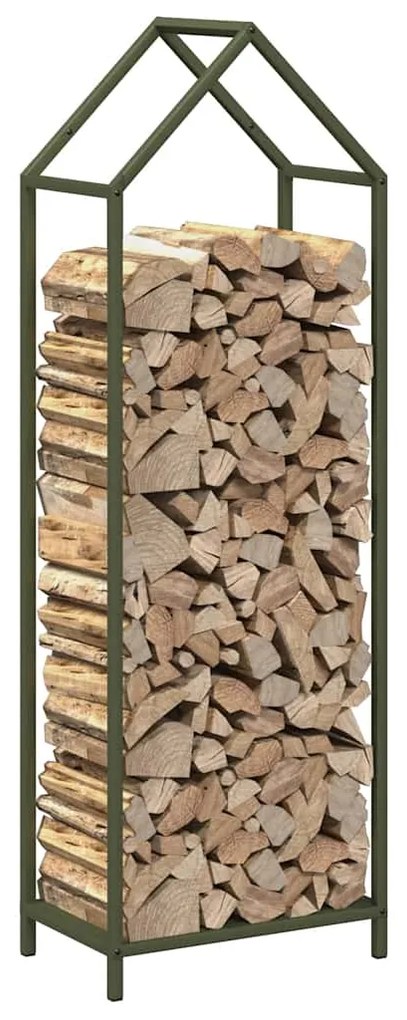 Suporte para lenha aço laminado a frio verde azeitona