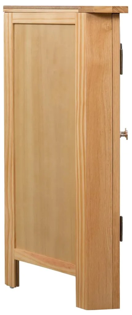 Armário de canto 80x33,5x78 cm madeira carvalho maciça