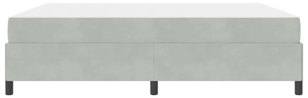 Estrutura da Cama Branco e Cinza Claro 180 x 200 cm Veludo
