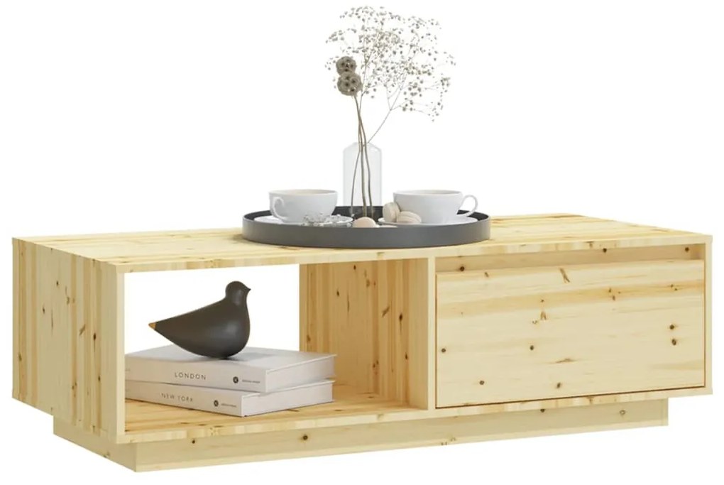 Mesa de centro 110x50x33,5 cm abeto maciço