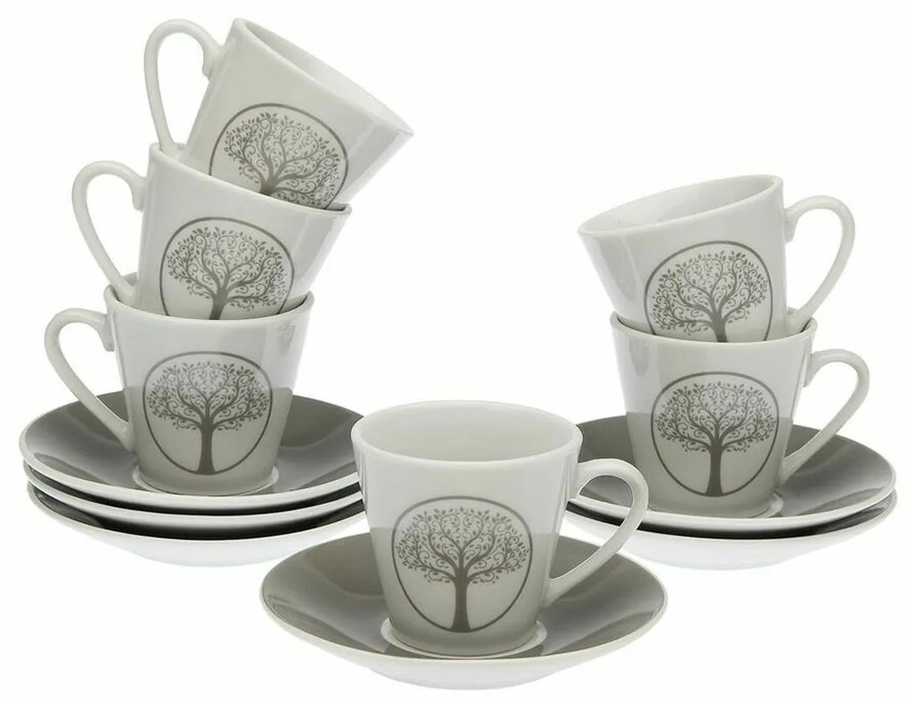 Conjunto de Chávenas com Pratos Versa Lively Porcelana (12 pcs)