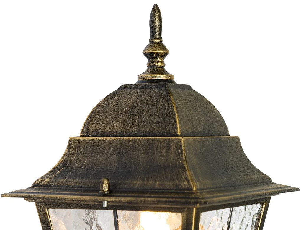 Candeeiro de pé vintage para exterior dourado antigo 240 cm 2 luzes - Antigua