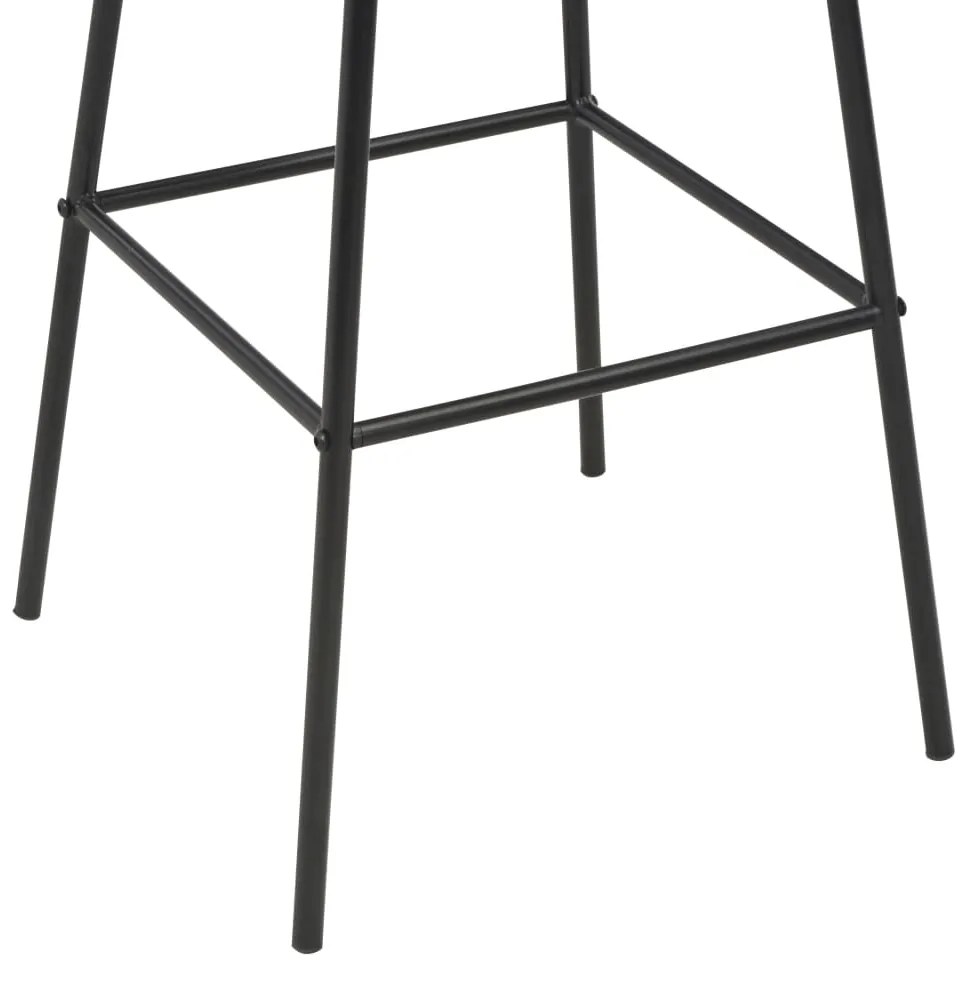 Bancos de bar 2 pcs madeira de pinho maciça e aço preto