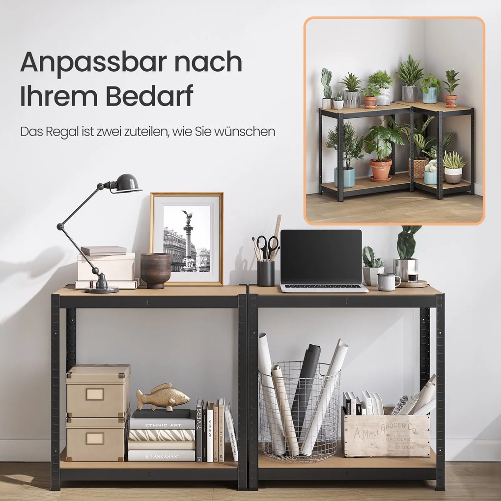 Estante de aço para cargas pesadas 40 x 80 x 160 cm preto