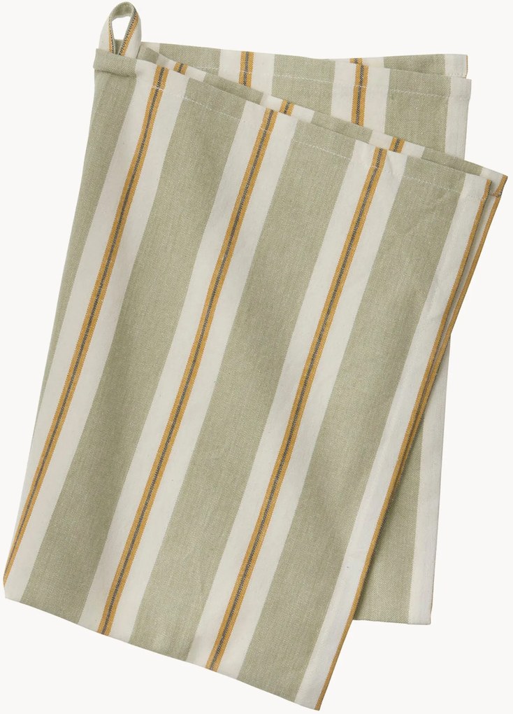 Pano de cozinha artesanal com riscas Palermo