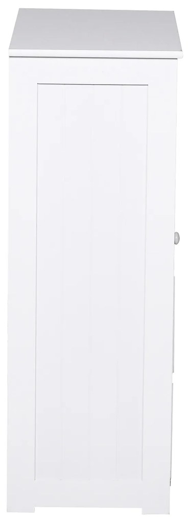 armário de madeira para o banheiro ou entrada de móveis de madeira moderno organizador 1 portas e 4 gavetas cor branca 56x30x83cm