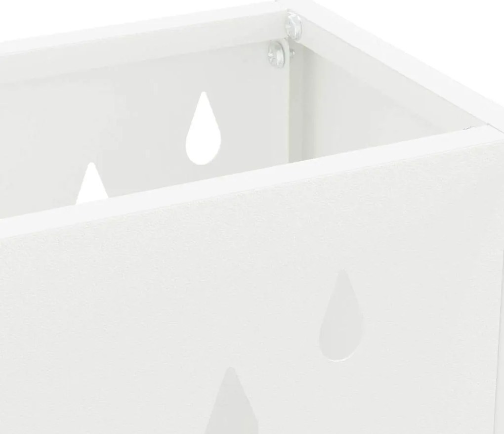 Suporte de Guarda-Chuva Branco da - 28x12x41 cm, Aço