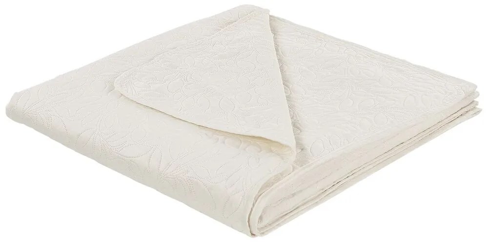Colcha com relevo creme 200 x 220 cm RUDKHAN Beliani