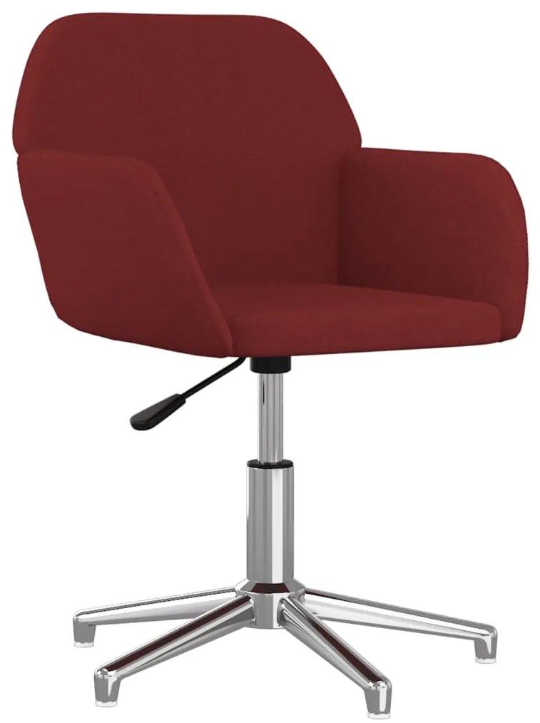 Cadeiras de jantar giratórias 2 pcs tecido vermelho tinto