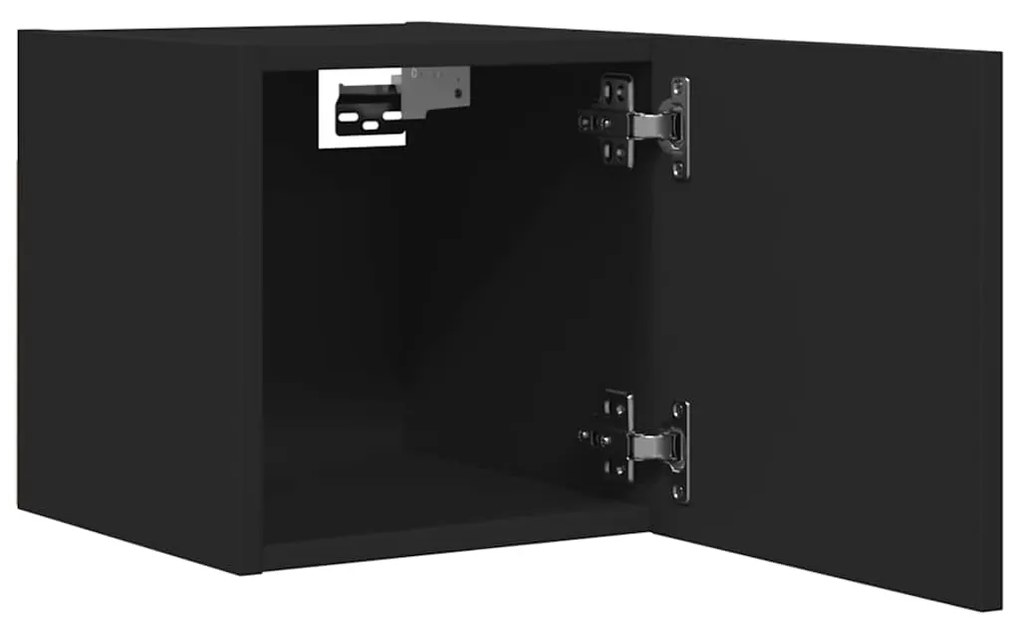 Móvel de TV de parede 30,5x30x30 cm preto