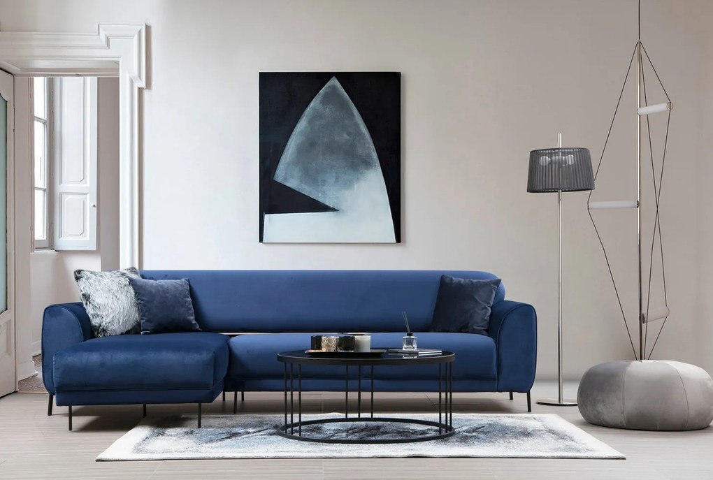 Sofá-cama de canto Image Corner – Azul Marinho – 287 cm x 169 cm