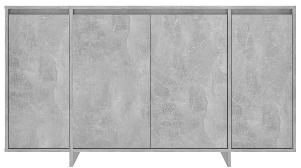 Aparador 135x41x75 cm derivados de madeira cinza cimento
