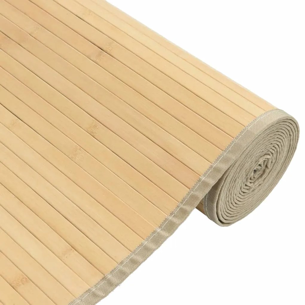 Tapete retangular 80x300 cm bambu cor natural clara