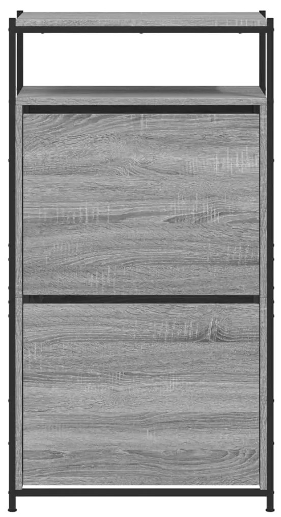 Sapateira 60x34x112 cm derivados de madeira cinzento sonoma