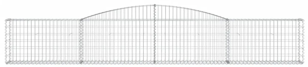 Cestos gabião arqueados 8 pcs 400x30x60/80 cm ferro galvanizado