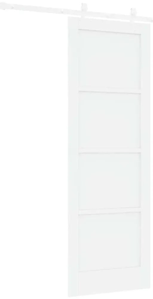 Porta Deslizante vidaXL com Conjunto de Ferragens Branca 73,5x211 cm M