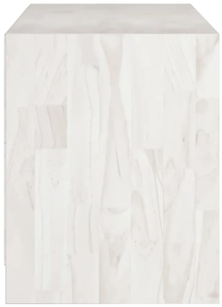 Móvel de TV 104x33x41 cm madeira de pinho maciça branco