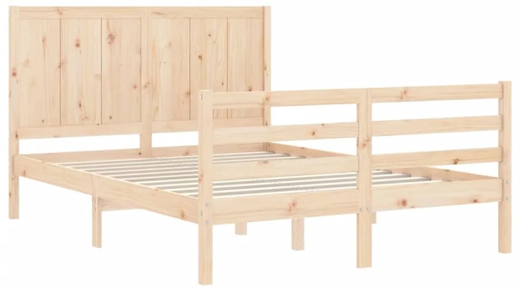 Estrutura de cama com cabeceira 120x200 cmmadeira maciça