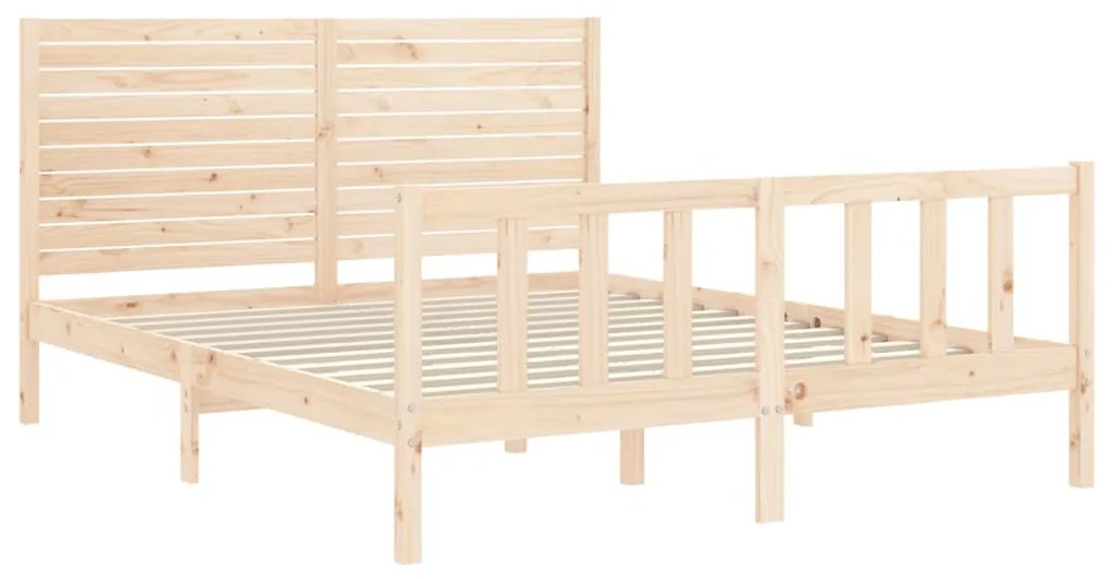 Cama sem colchão 160x200 cm madeira de pinho maciça