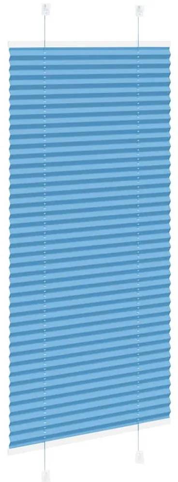 Plissado Cego Azul 60x150 cm Largura Tecido 59,4 cm Poliéster