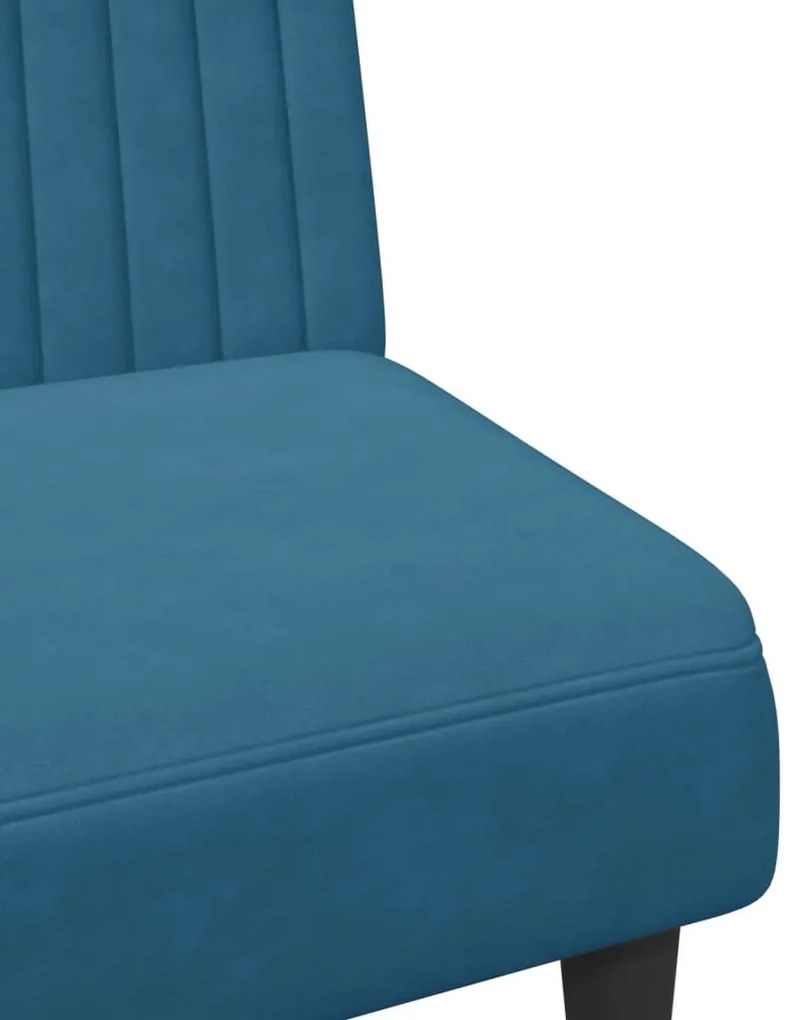 2 pcs conjunto de sofás veludo azul