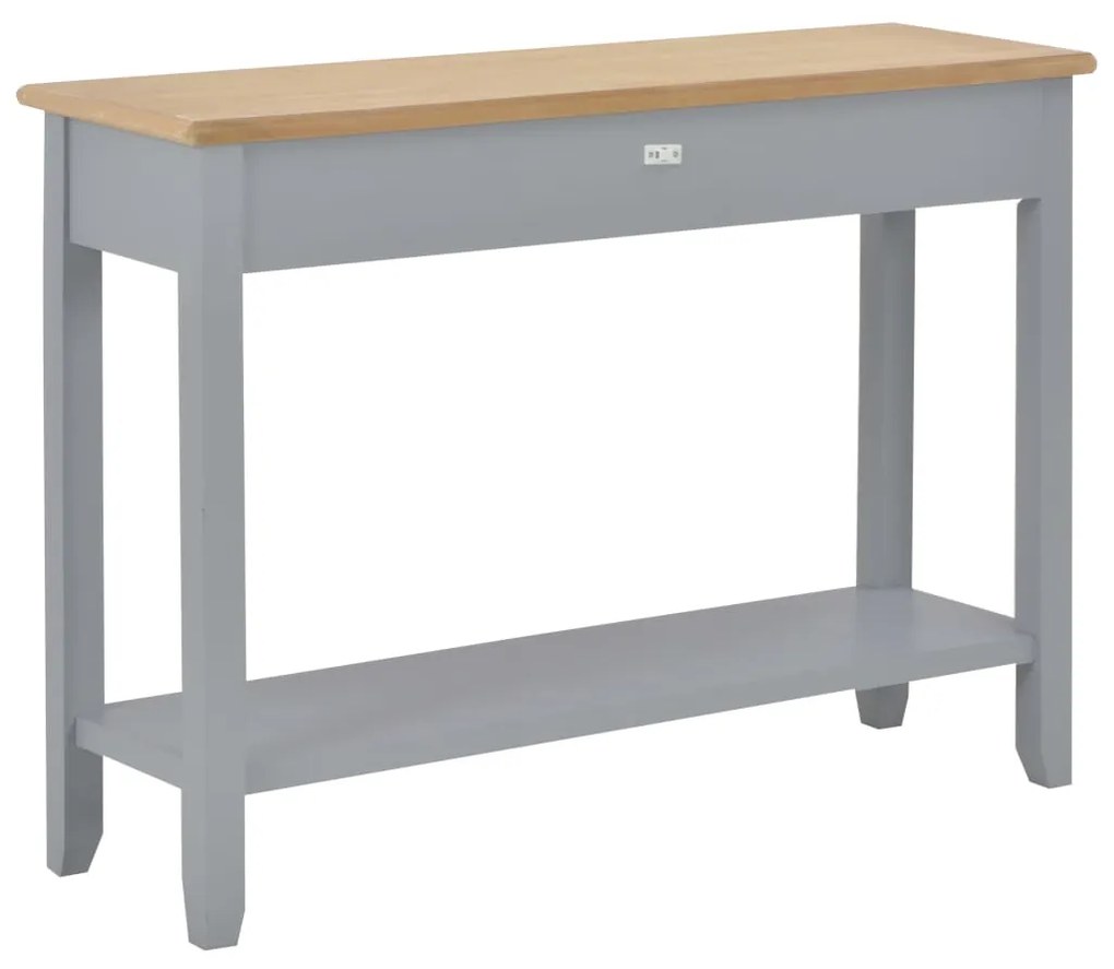Mesa consola 110x35x80 cm madeira cinzento