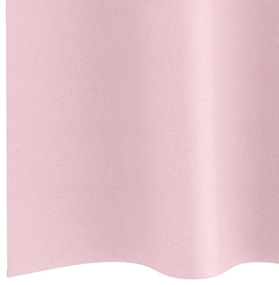 Cortinas com cortinas 2 pcs Rosa Bebê 140 x 140 cm Poliéster