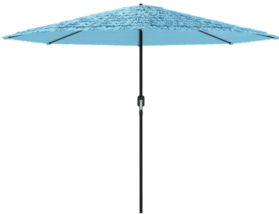 Guarda-sol de jardim com poste de aço 324x324x247 cm azul