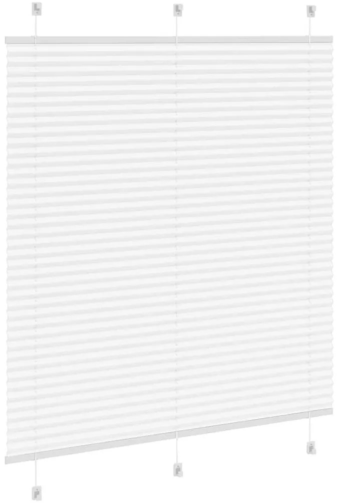 Branco Plissada Cega 120x100cm Largura Tecido 119,4cm Poliéster