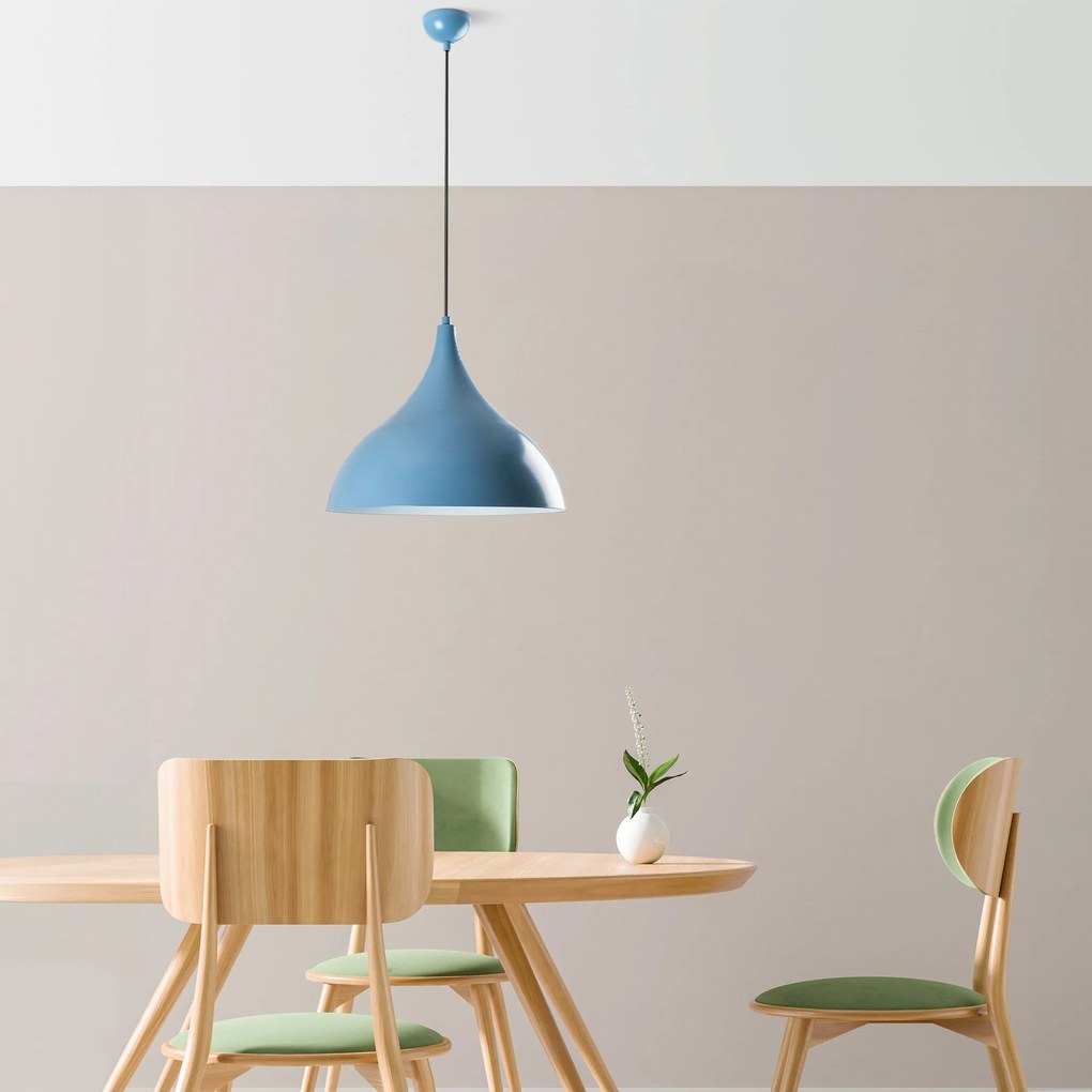 Candeeiro de Teto Bitlisim – Azul Claro – Ø41 h:35 cm