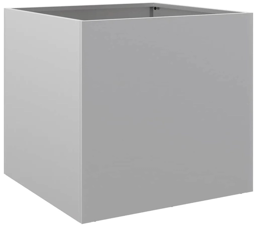 Vasos/floreiras 2 pcs 42x40x39 cm aço galvanizado prateado