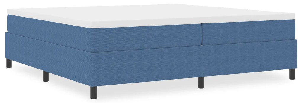 Cama Box com Molas VidaXL Azul 200x200 cm em Tecido Corduroy